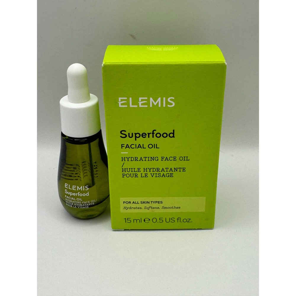 Elemis Superfood Hydrating Facial Oil Women 15ml 0.5oz NIB Nourishing Glow Skin